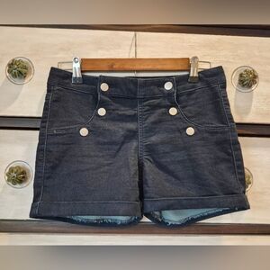 Arizona Jean Company Women's Navy Buttoned Jean Shorts